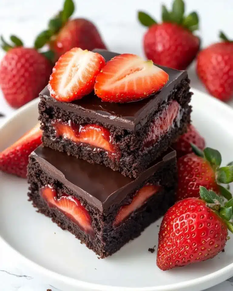 Chocolate Covered Strawberry Brownies Recipe