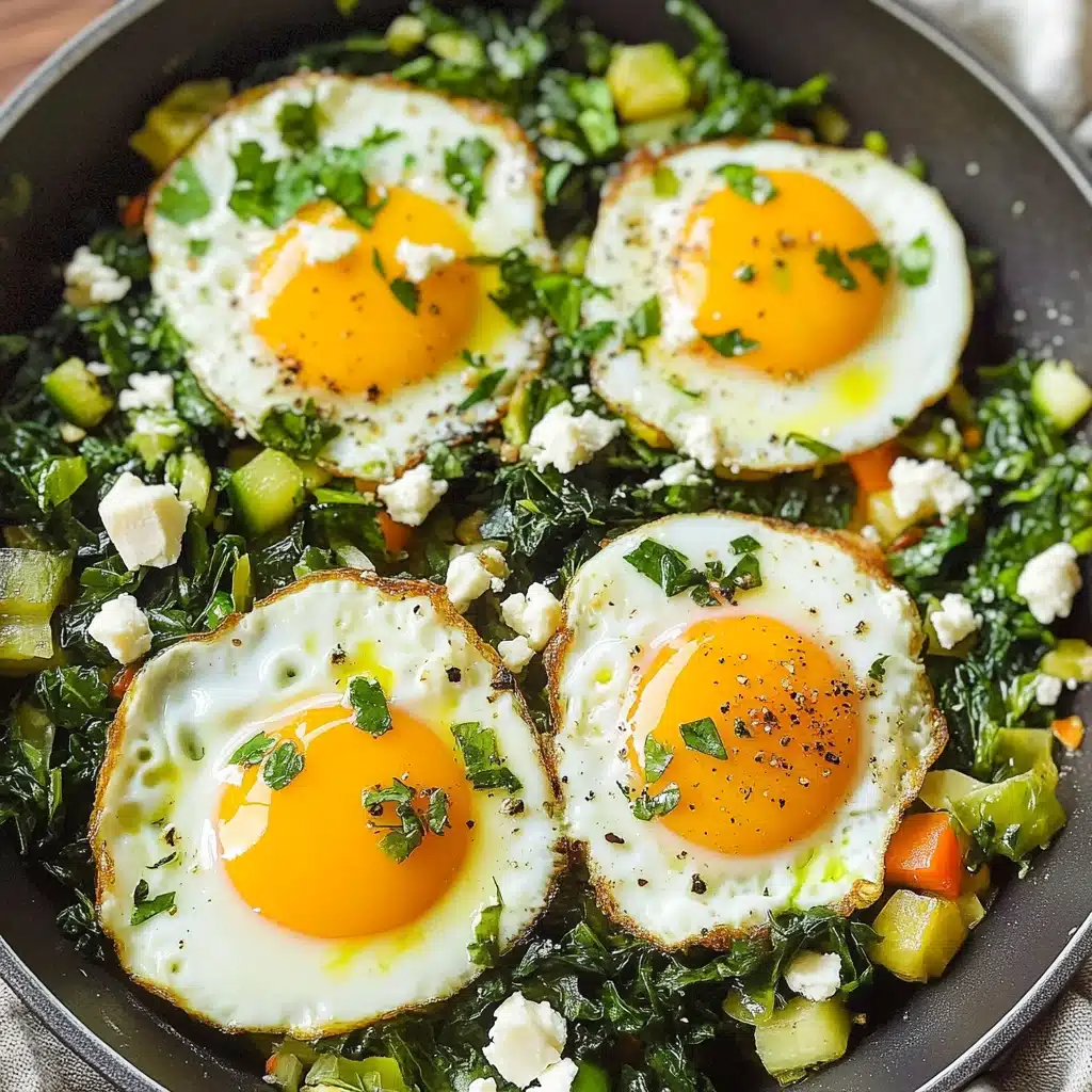 Green Shakshuka with Spinach, Peas, and Feta Recipe - Recipe Image
