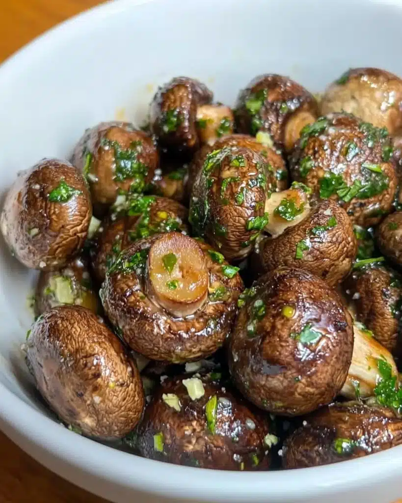 Garlic Herb Butter Roasted Mushrooms Recipe