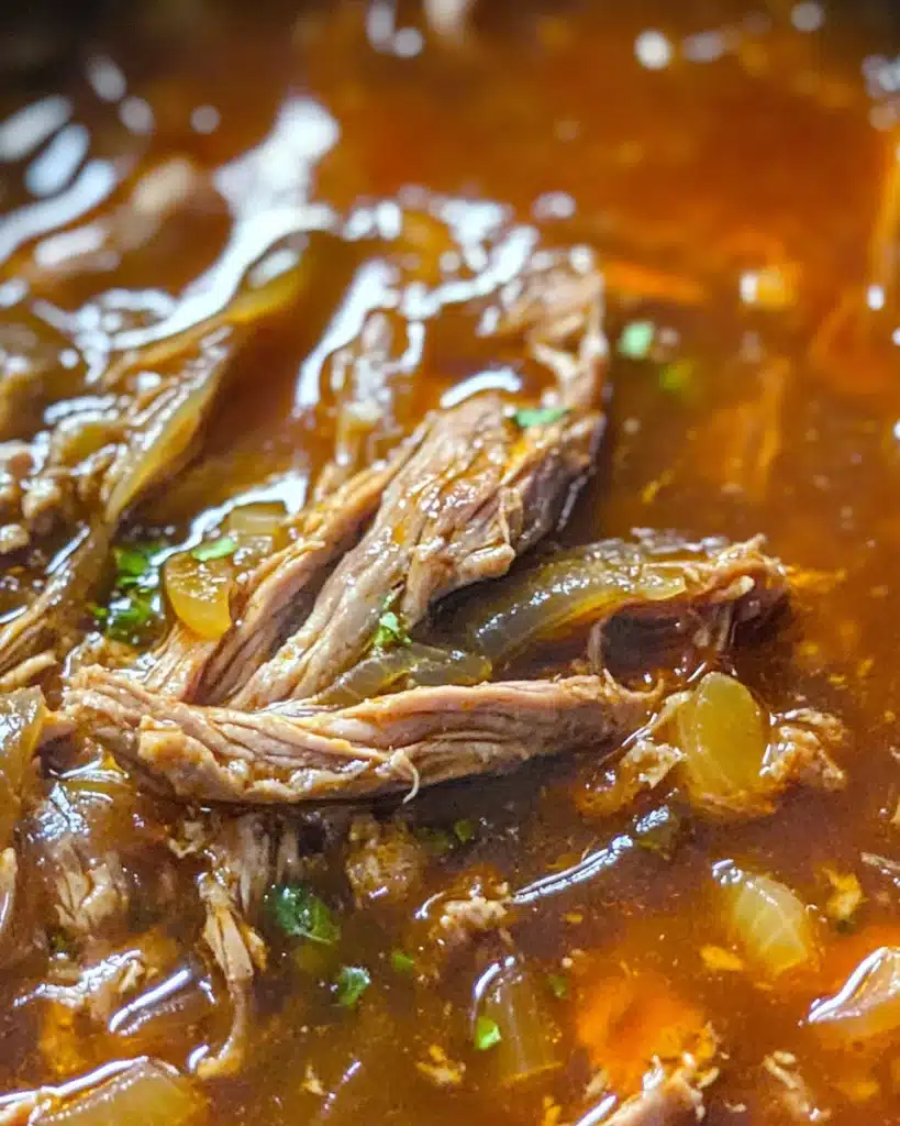 Slow Cooker Italian Chuck Roast with Red Wine Marinara Recipe
