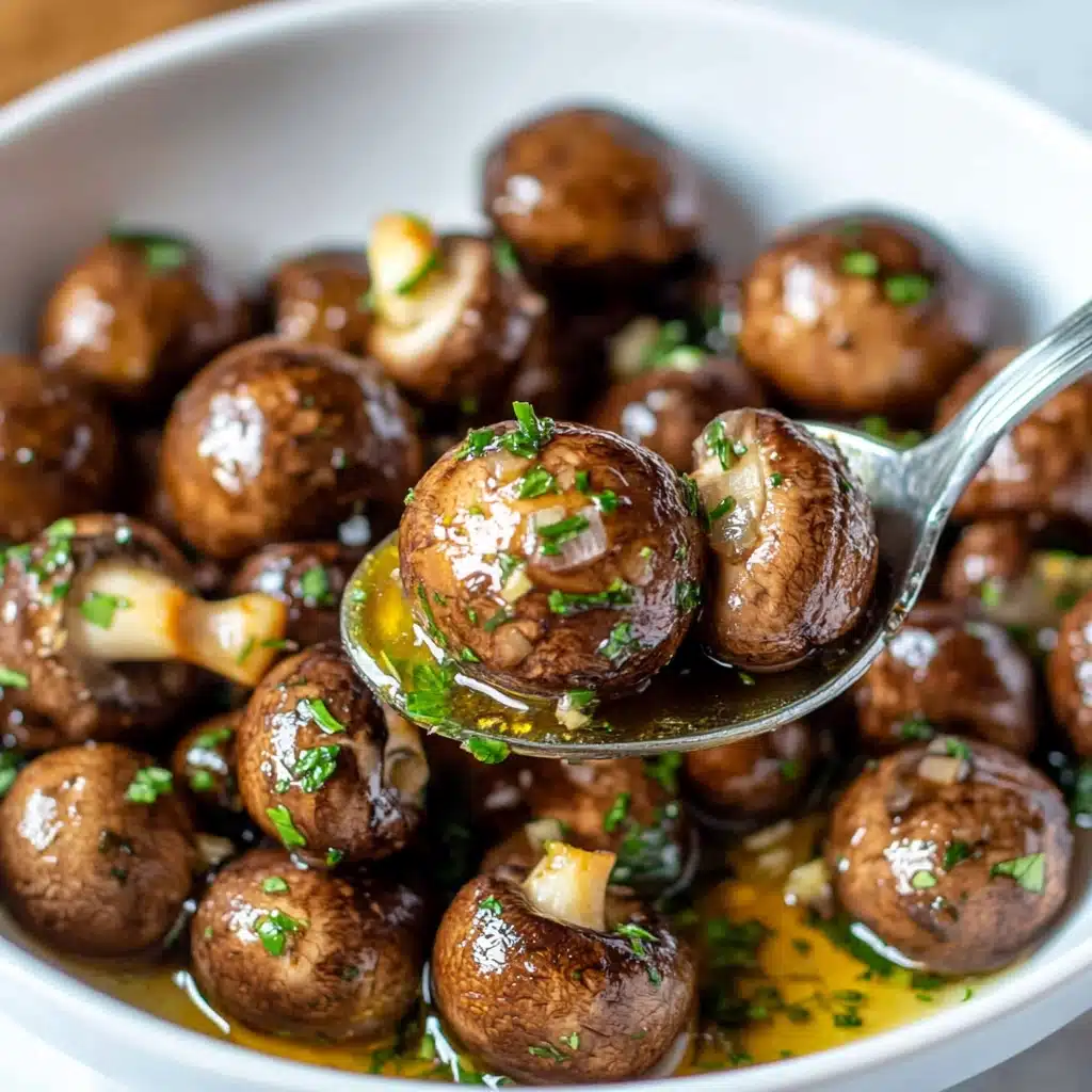 Garlic Herb Butter Roasted Mushrooms Recipe - Recipe Image