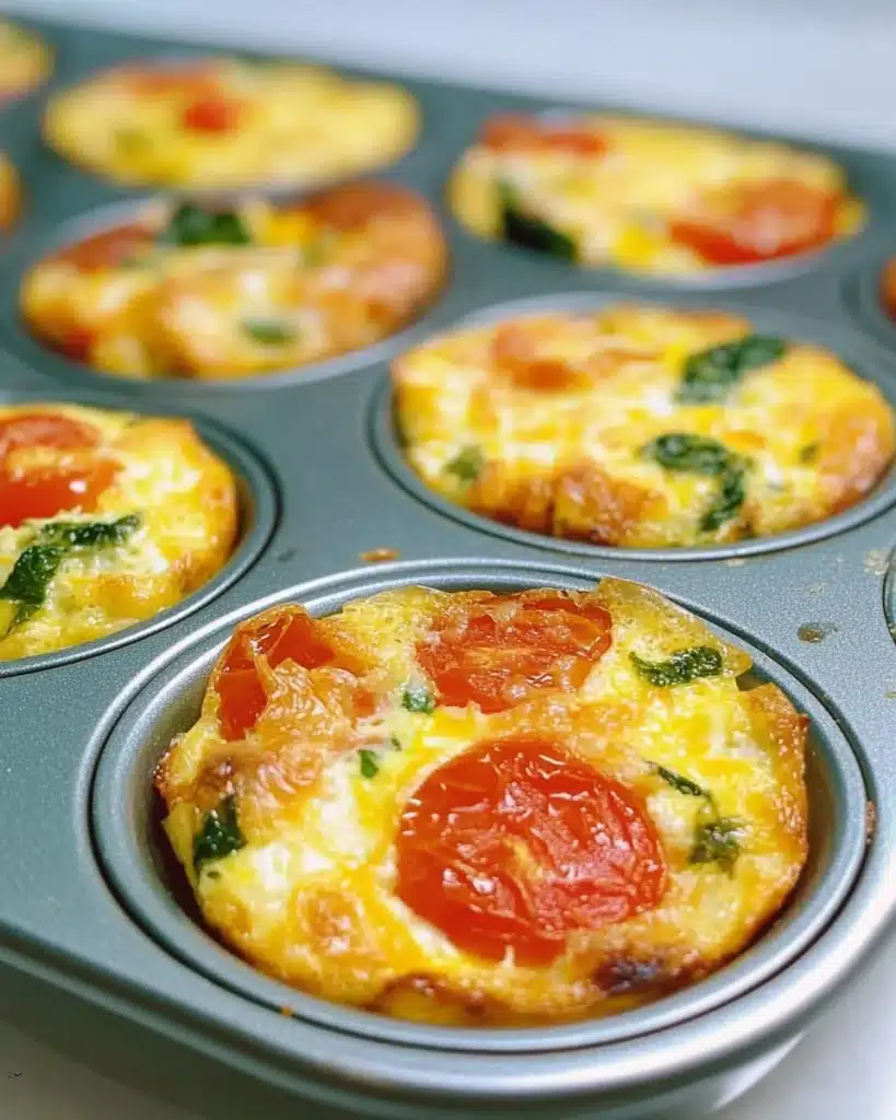 Spinach and Tomato Hash Brown Quiche Cups Recipe