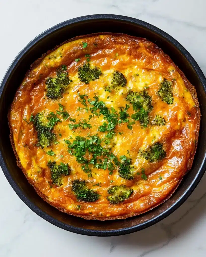 Cheesy Broccoli Frittata Recipe