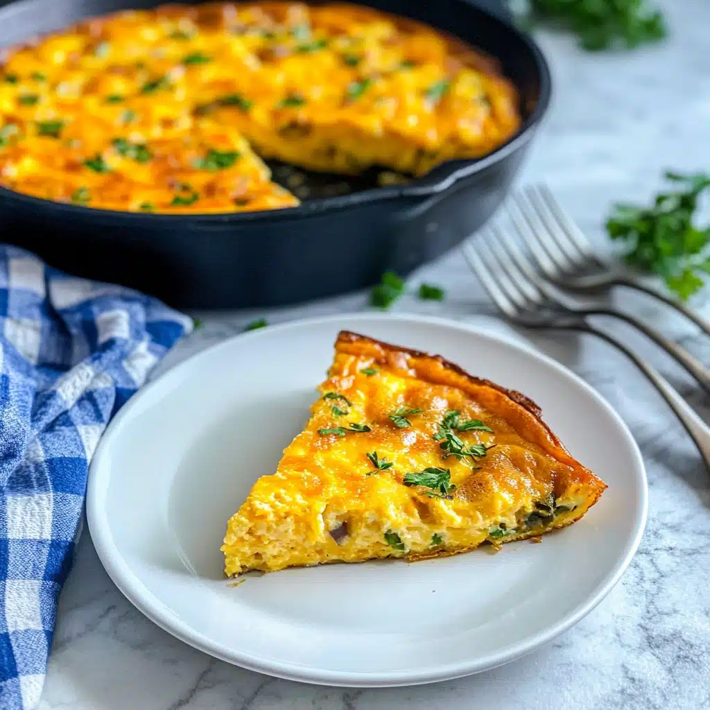 Cheesy Broccoli Frittata Recipe - Recipe Image