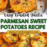 Garlic Parm Sweet Potato Bake Recipe