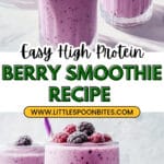 Berry Burst High Protein Smoothie Recipe