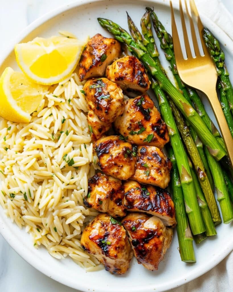 Air Fryer Lemon Butter Chicken Skewers Recipe