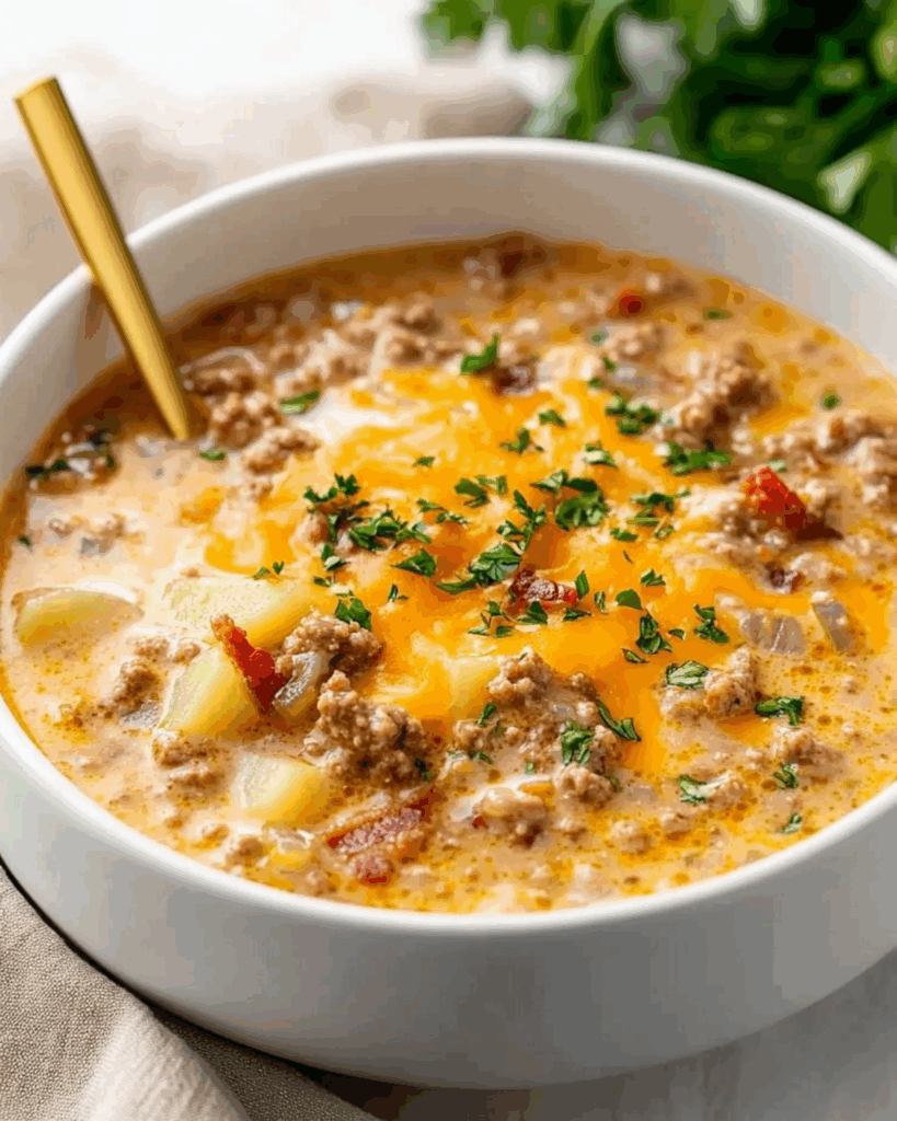 Cheeseburger Soup Recipe