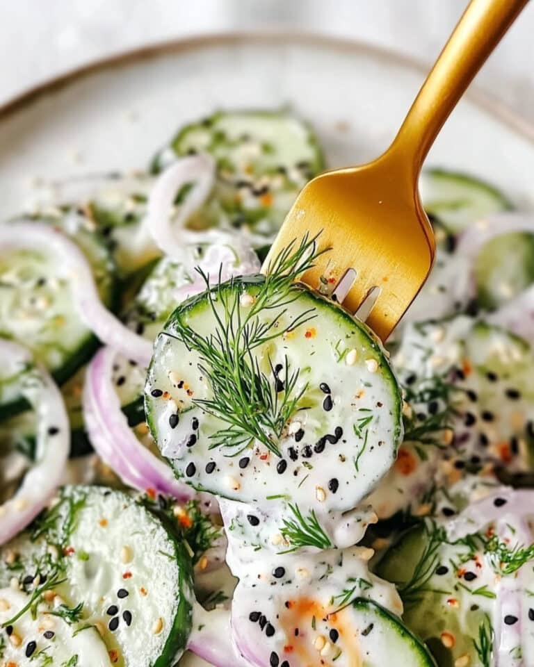 Creamy Everything Bagel Cucumber Salad Recipe