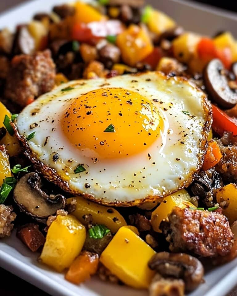 Crispy Hash & Eggs Breakfast Skillet Recipe