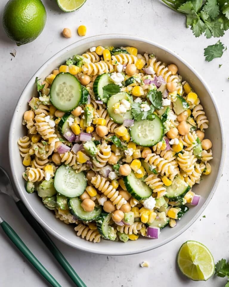 Fresh & Healthy Cilantro Lime Pasta Salad Recipe