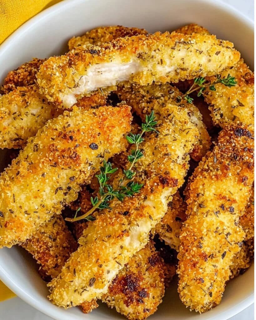 Parmesan Crusted Air Fryer Chicken Tenders Recipe