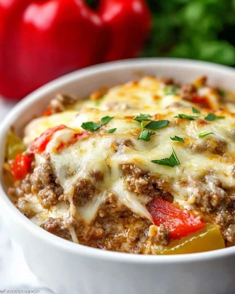 Philly Cheesesteak Casserole Recipe
