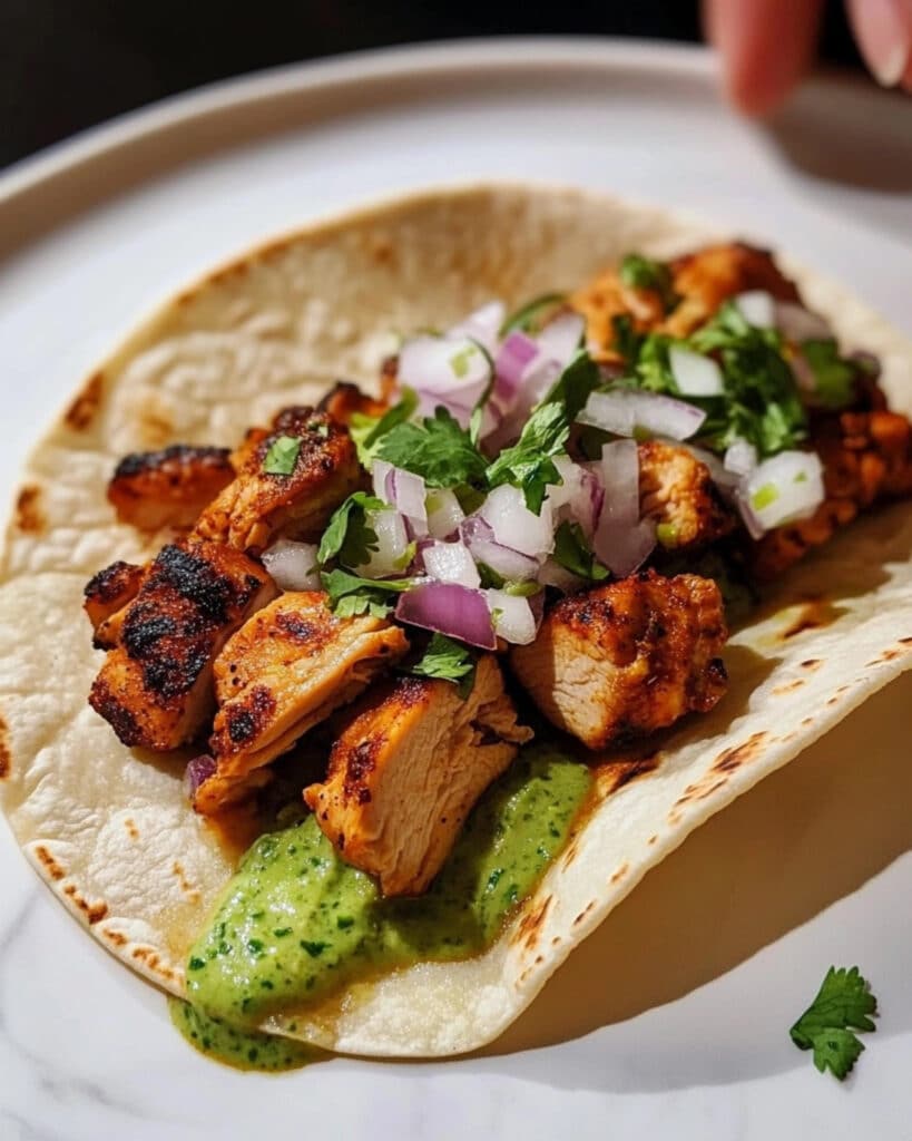 Ridiculously Good Chicken Tacos with Green Sauce Recipe