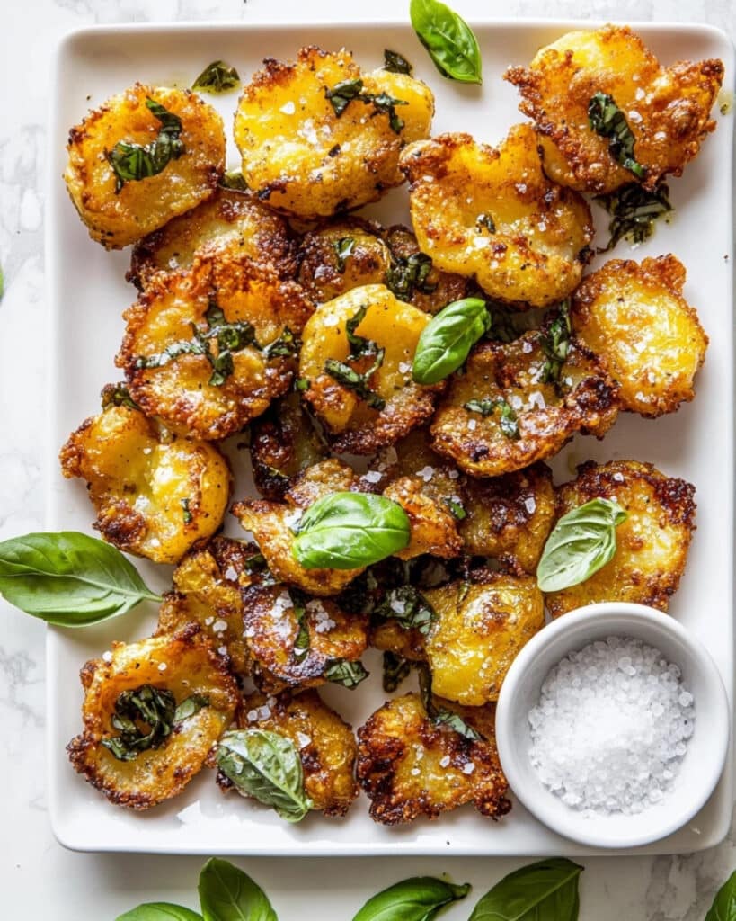 Roasted Garlic Butter Smashed Potatoes Recipe