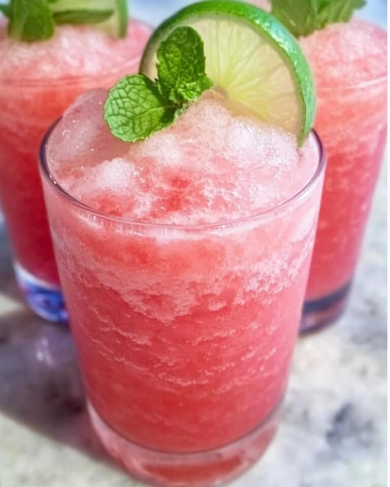 Watermelon Mint Lime Slushies Recipe