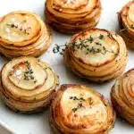 Crispy Potato Stacks with Garlic Herb Butter Recipe