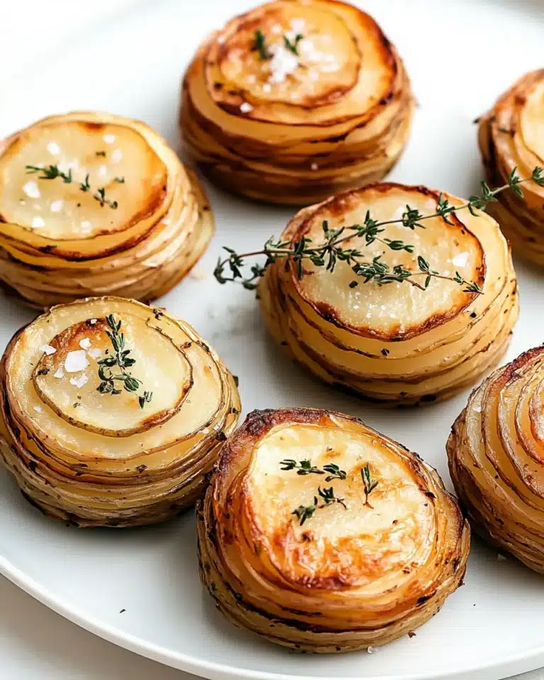 Crispy Potato Stacks with Garlic Herb Butter Recipe