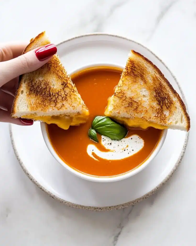 Tomato Soup with Grilled Cheese Recipe