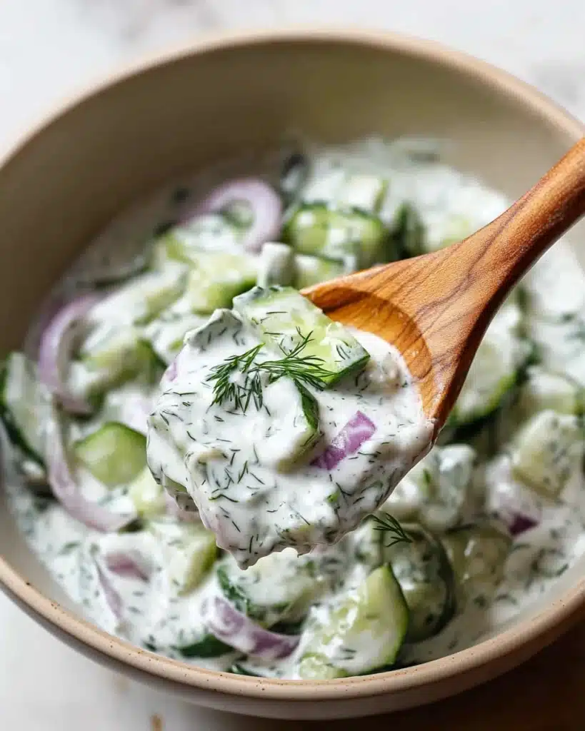 Creamy Cucumber Salad Recipe