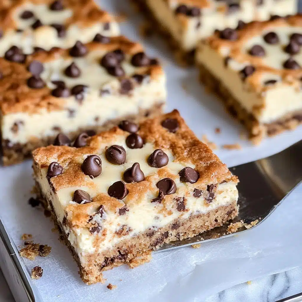 Chocolate Chip Cookie Cheesecake Bars Recipe - Recipe Image