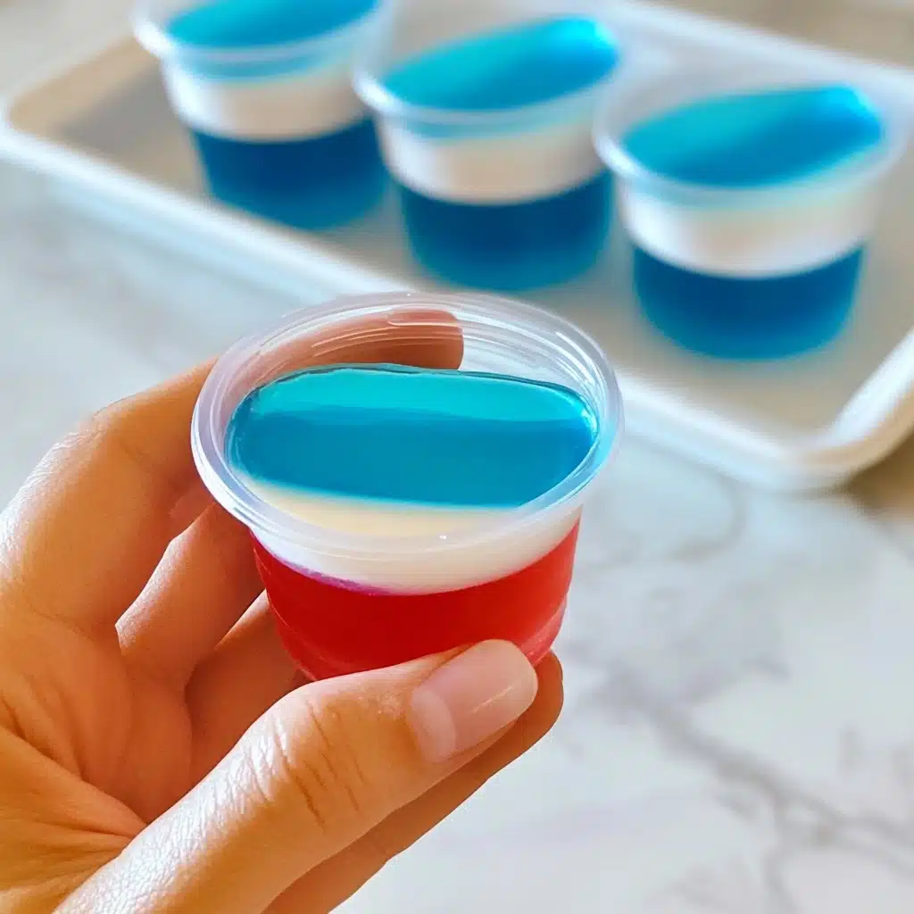 Red, White & Blue Jello Shots Recipe - Recipe Image