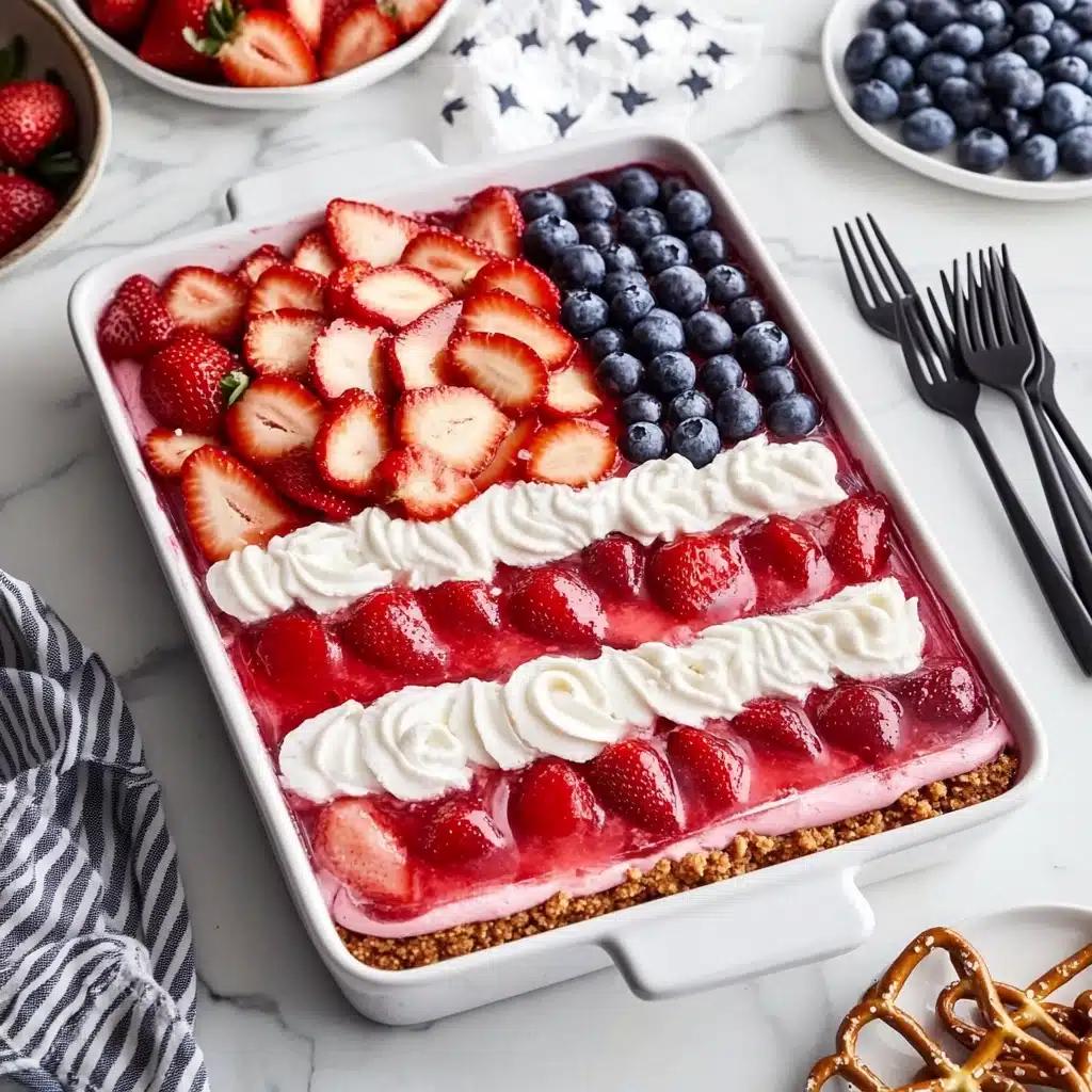 BEST Strawberry Pretzel Jello Salad Recipe - Recipe Image
