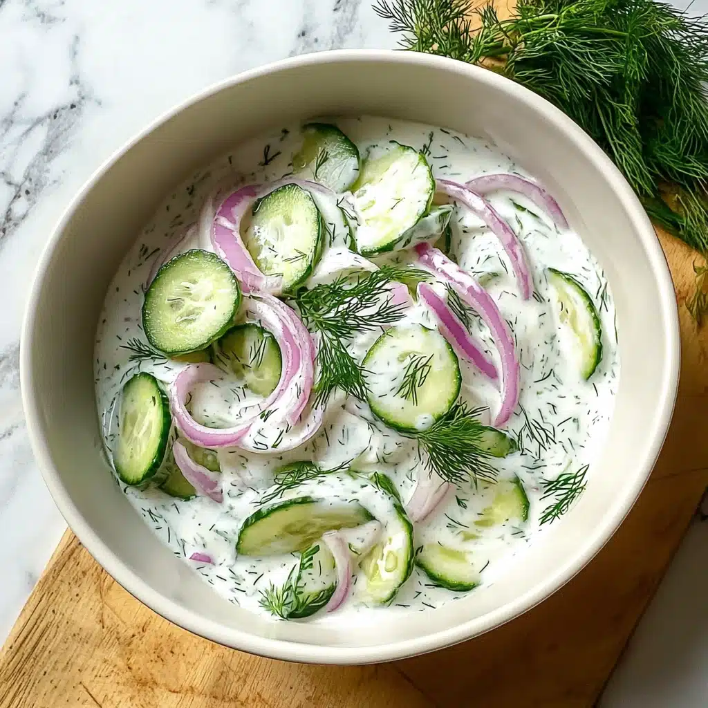 Creamy Cucumber Salad Recipe - Recipe Image