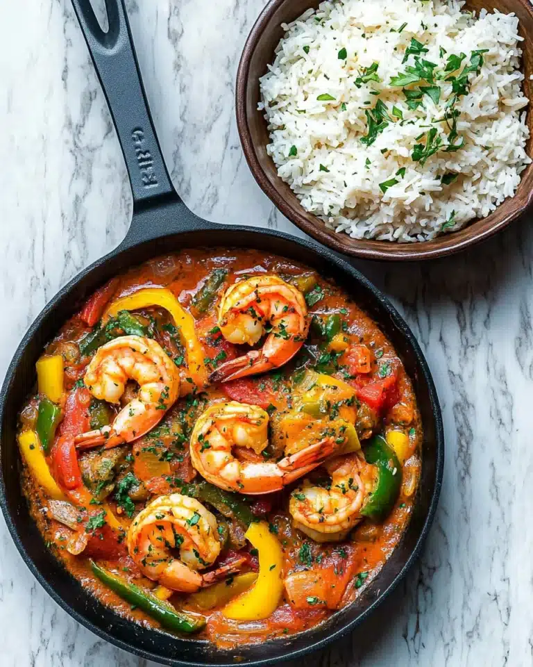 Mediterranean Shrimp Recipe with Bell Peppers Recipe