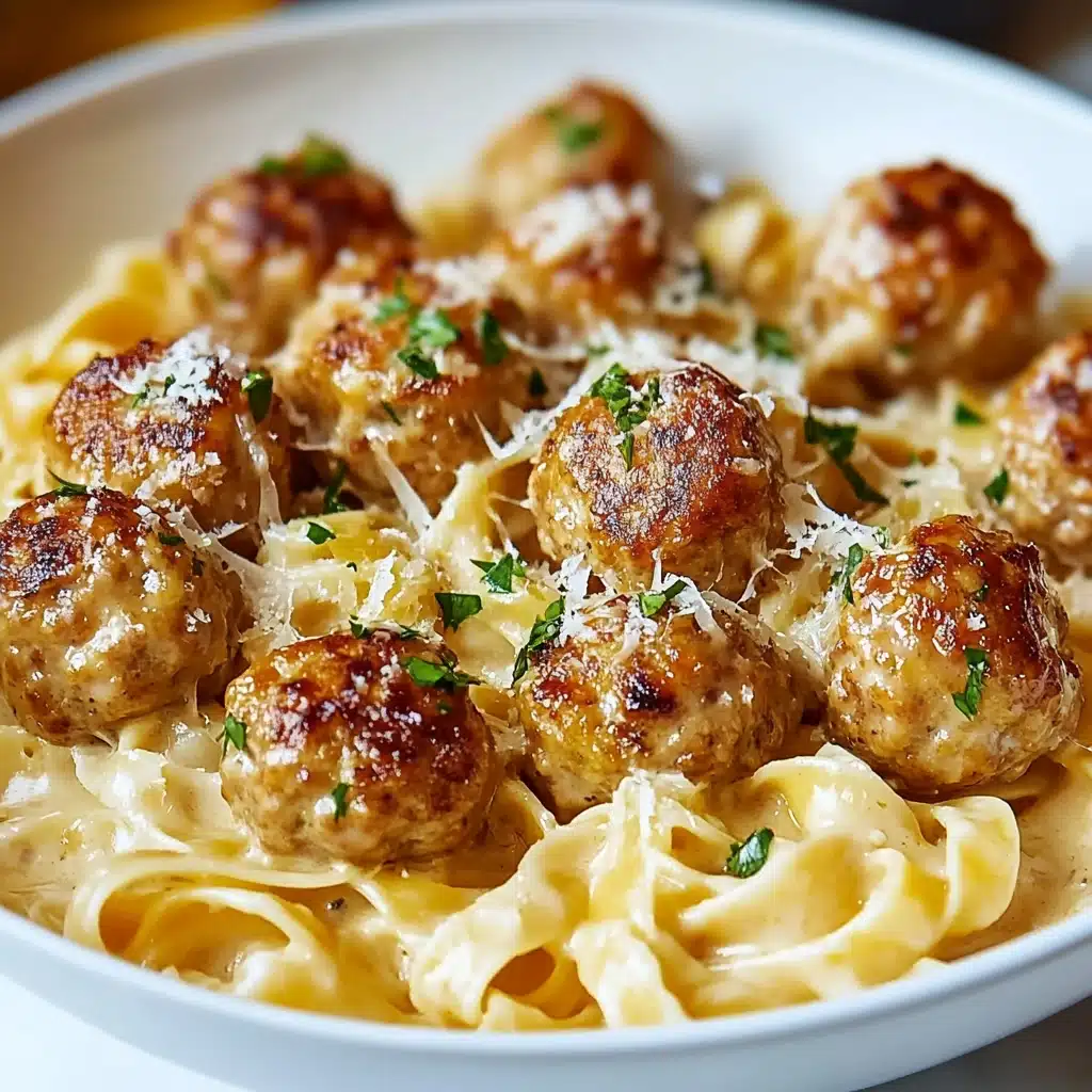 Garlic Butter Chicken Bites with Creamy Parmesan Pasta Recipe - Recipe Image