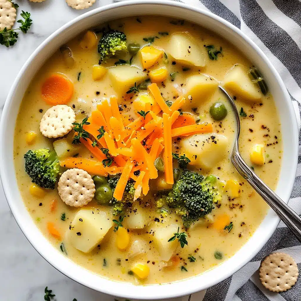 One Pot Creamy Vegetable Soup Recipe - Recipe Image