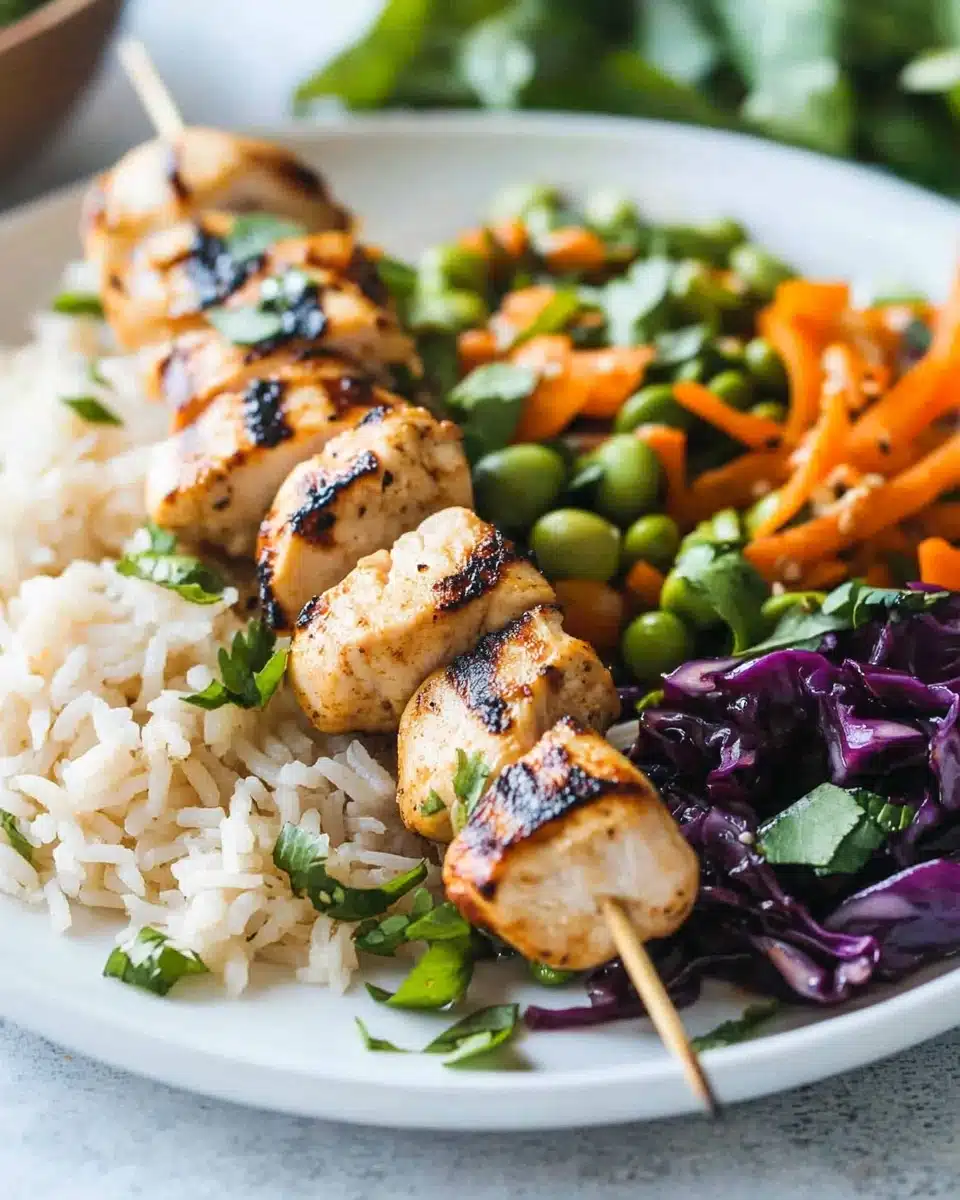 Thai Coconut Curry Marinated Grilled Chicken Skewers Recipe