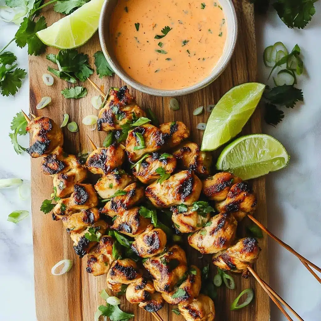 Thai Coconut Curry Marinated Grilled Chicken Skewers Recipe - Recipe Image