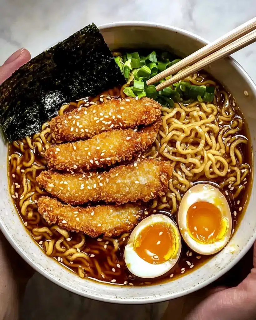 30 Minute Spicy Miso Chicken Katsu Ramen Recipe