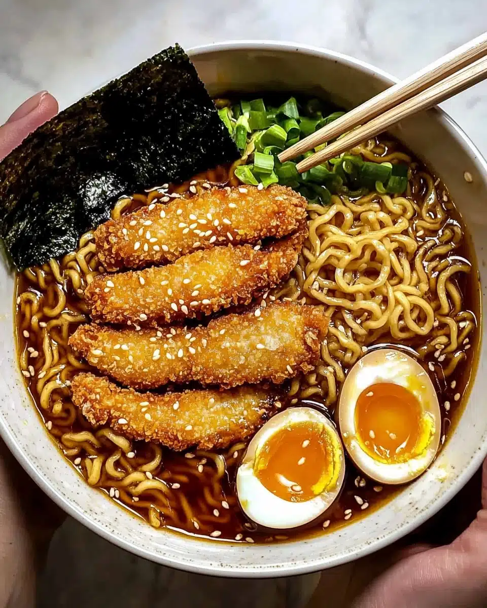 30 Minute Spicy Miso Chicken Katsu Ramen Recipe