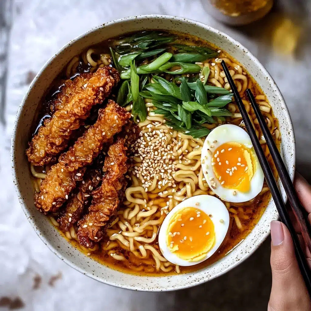 30 Minute Spicy Miso Chicken Katsu Ramen Recipe - Recipe Image