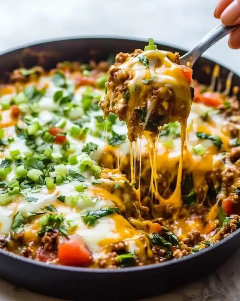 Cheesy Beef Taco Skillet Recipe