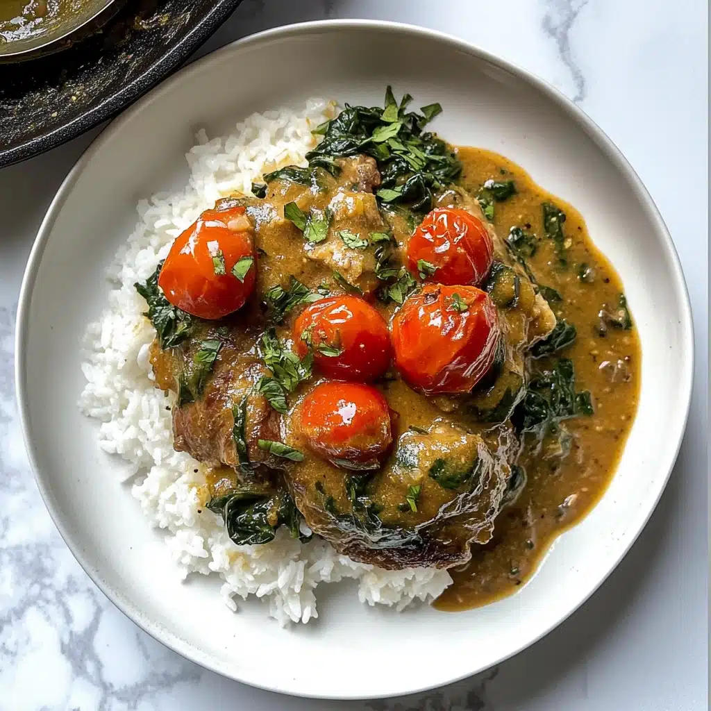 Creamy Pesto Chicken with Roasted Tomatoes Recipe - Recipe Image