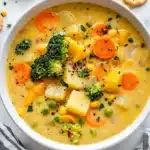 One Pot Creamy Vegetable Soup Recipe