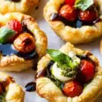 20 Minute Cheesy Caprese Pesto Tarts Recipe
