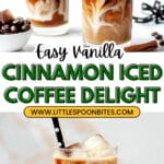 Easy Vanilla Cinnamon Iced Coffee Recipe