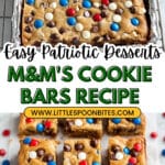Red, White & Blue M&M'S Cookie Bars Recipe