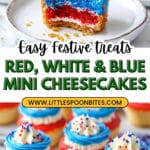 Red, White and Blue Mini Cheesecakes Recipe