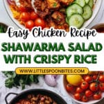 Chicken Shawarma Crispy Rice Salad with Lemon-Tahini Dressing Recipe