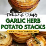 Crispy Potato Stacks with Garlic Herb Butter Recipe