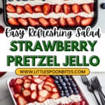 BEST Strawberry Pretzel Jello Salad Recipe