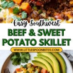 Southwest Ground Beef and Sweet Potato Skillet Recipe