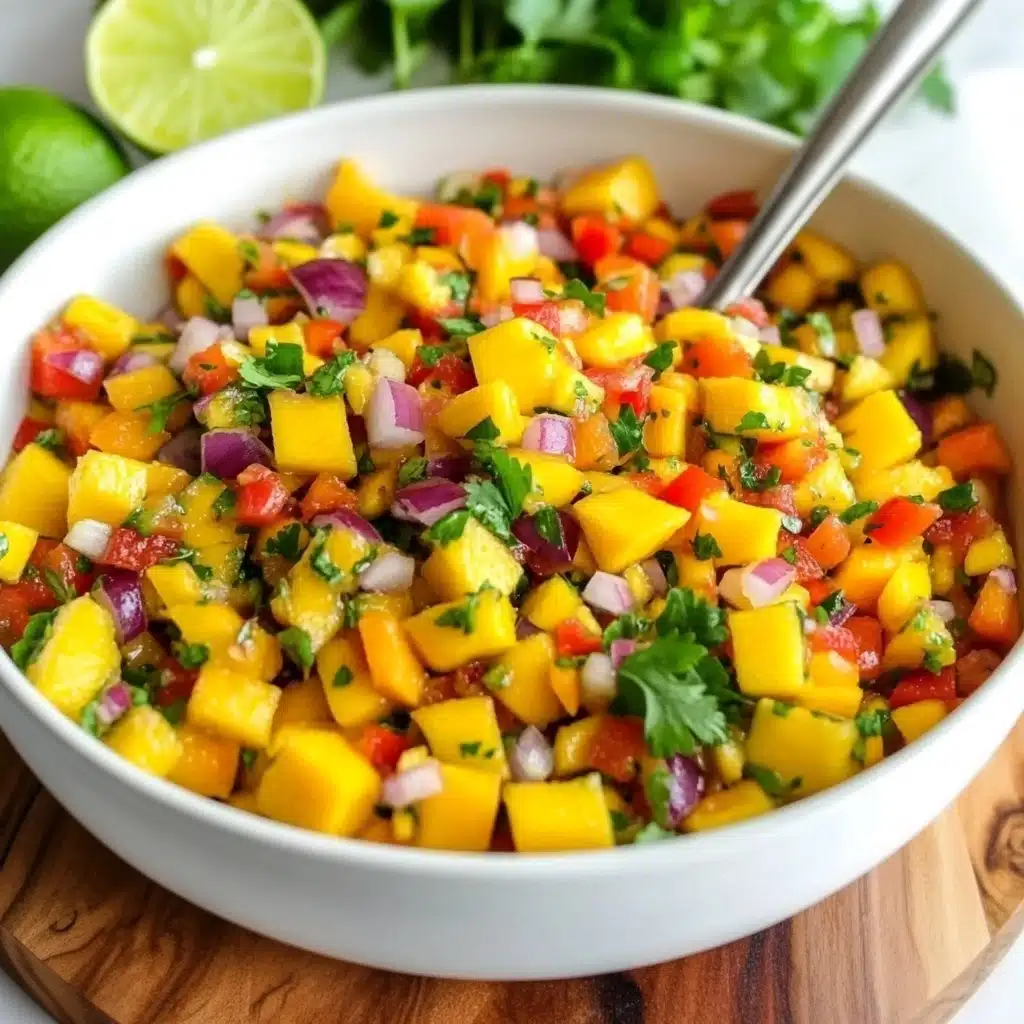 15 Minute Sweet & Spicy Mango Habanero Salsa (No Cooking) Recipe - Recipe Image