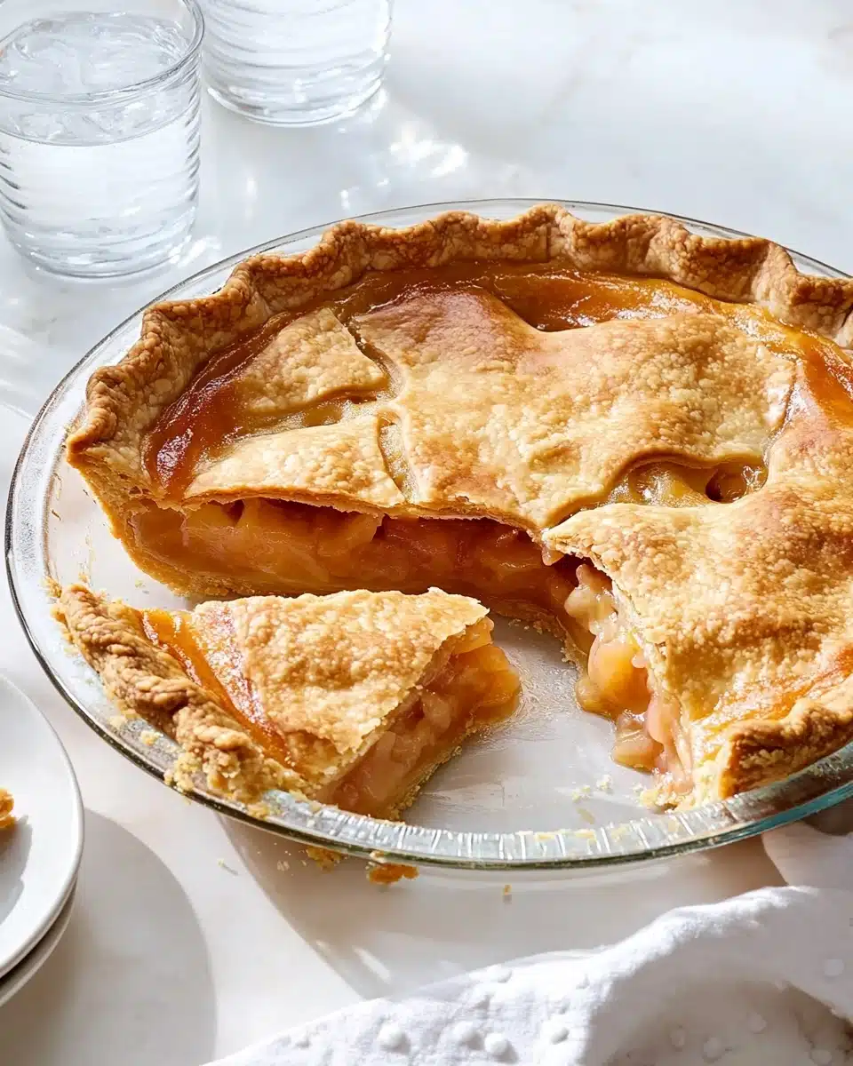 Peach Pie the Old Fashioned Two Crust Way Recipe