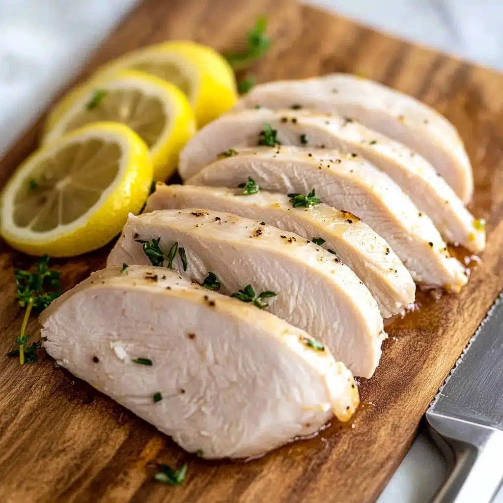 Perfectly Juicy Poached Chicken Recipe - Recipe Image